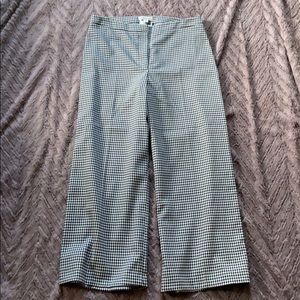 Whistles wide leg black check trousers